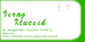 virag klucsik business card